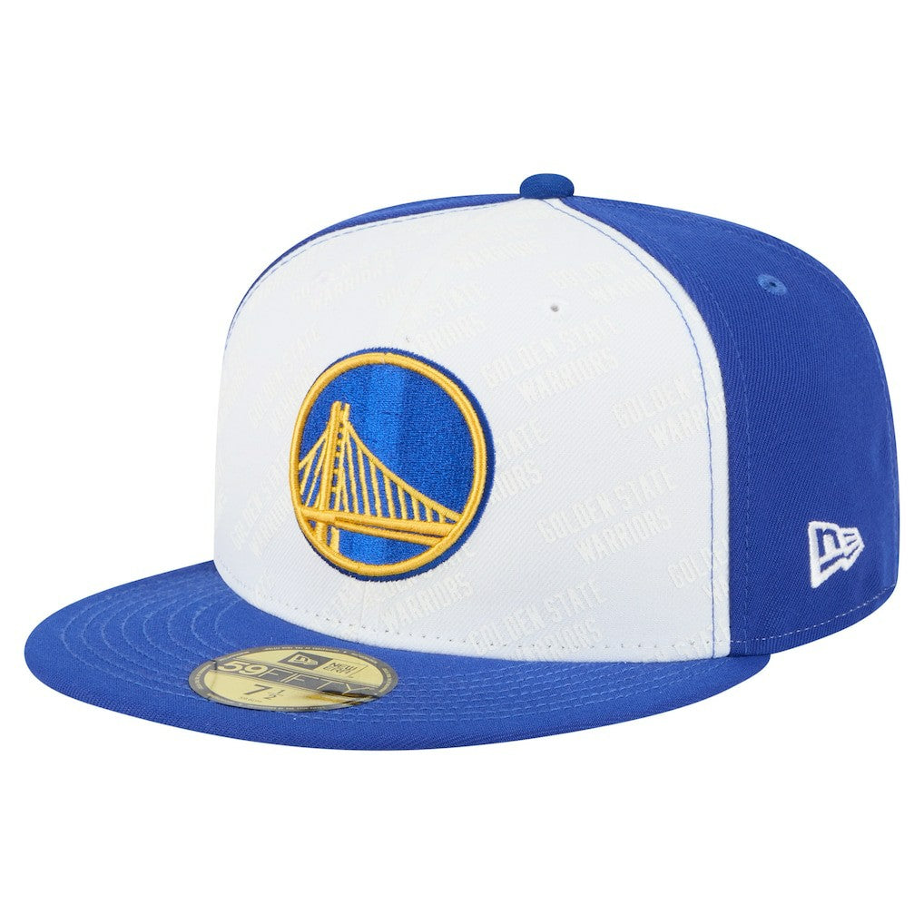 Golden State Warriors Repeat 59Fifty Fitted Hat White/Royal - NBA