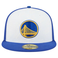 Golden State Warriors Repeat 59Fifty Fitted Hat White/Royal - NBA