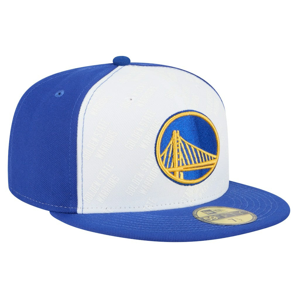 Golden State Warriors Repeat 59Fifty Fitted Hat White/Royal - NBA