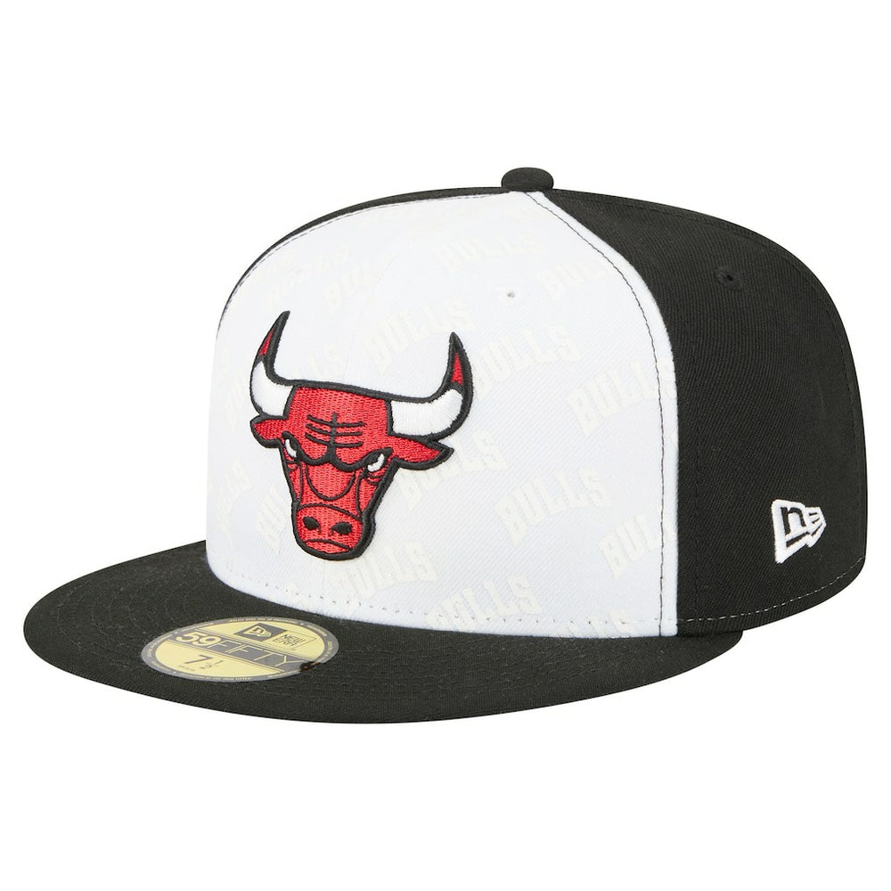 Chicago Bulls Repeat 59Fifty Fitted Hat White/Black - NBA