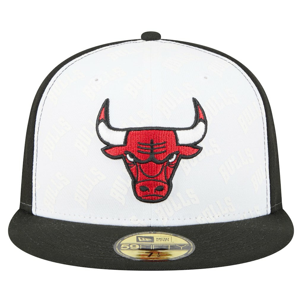 Chicago Bulls Repeat 59Fifty Fitted Hat White/Black - NBA