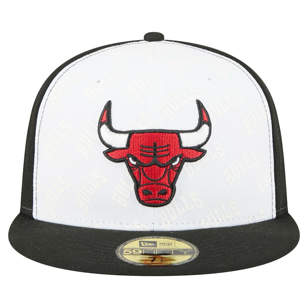Chicago Bulls Repeat 59Fifty Fitted Hat White/Black - NBA
