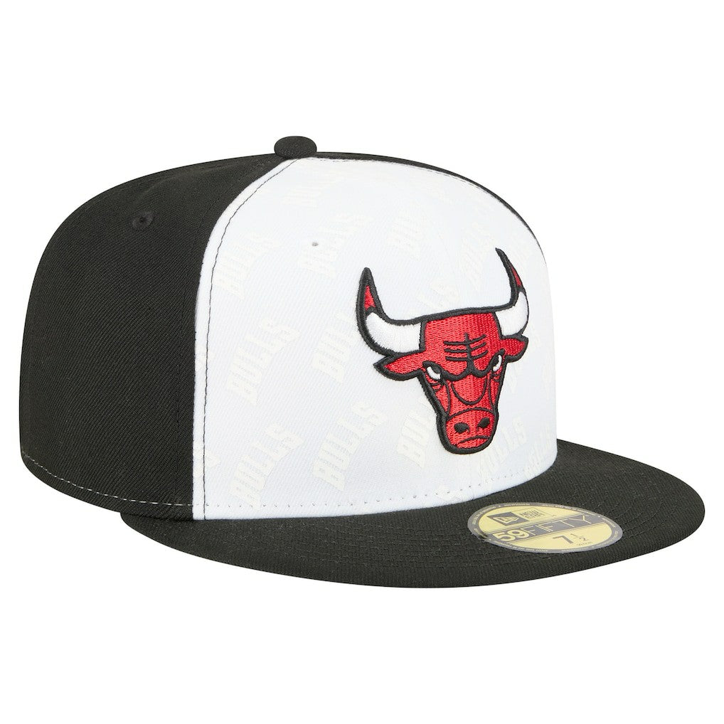 Chicago Bulls Repeat 59Fifty Fitted Hat White/Black - NBA