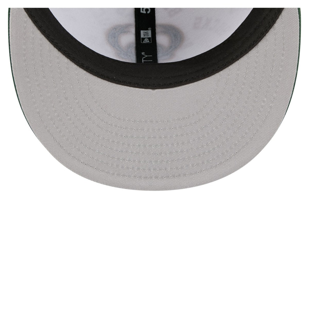 Milwaukee Bucks Repeat 59Fifty Fitted Hat White/Hunter Green - NBA