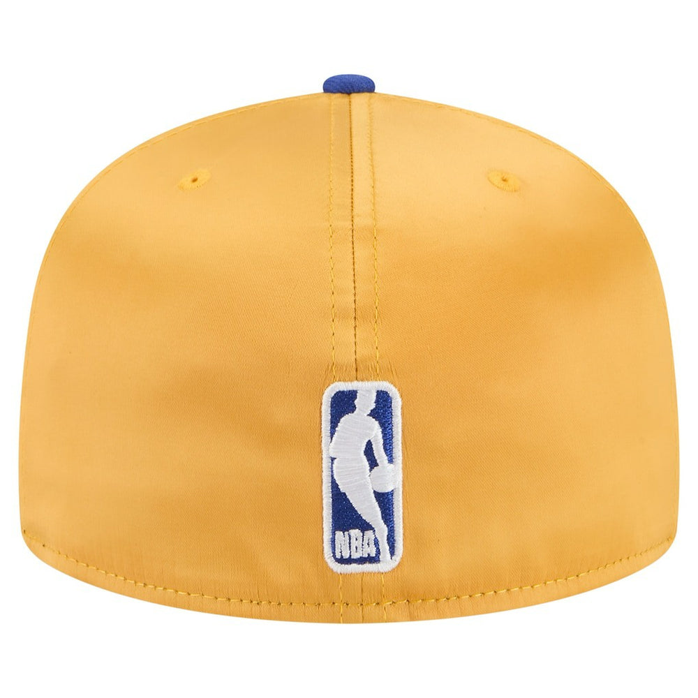 Golden State Warriors Satin Two-Tone 59FIFTY Fitted Hat Gold/Royal - NBA