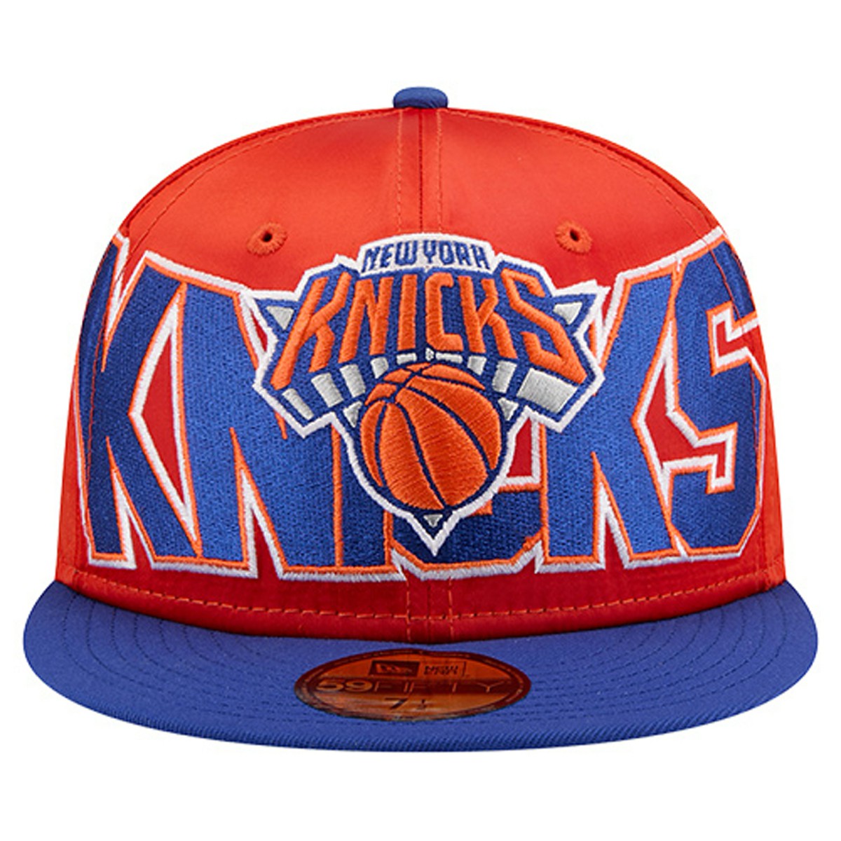 New York Knicks Satin Two-Tone 59FIFTY Fitted Hat Orange/Blue - NBA