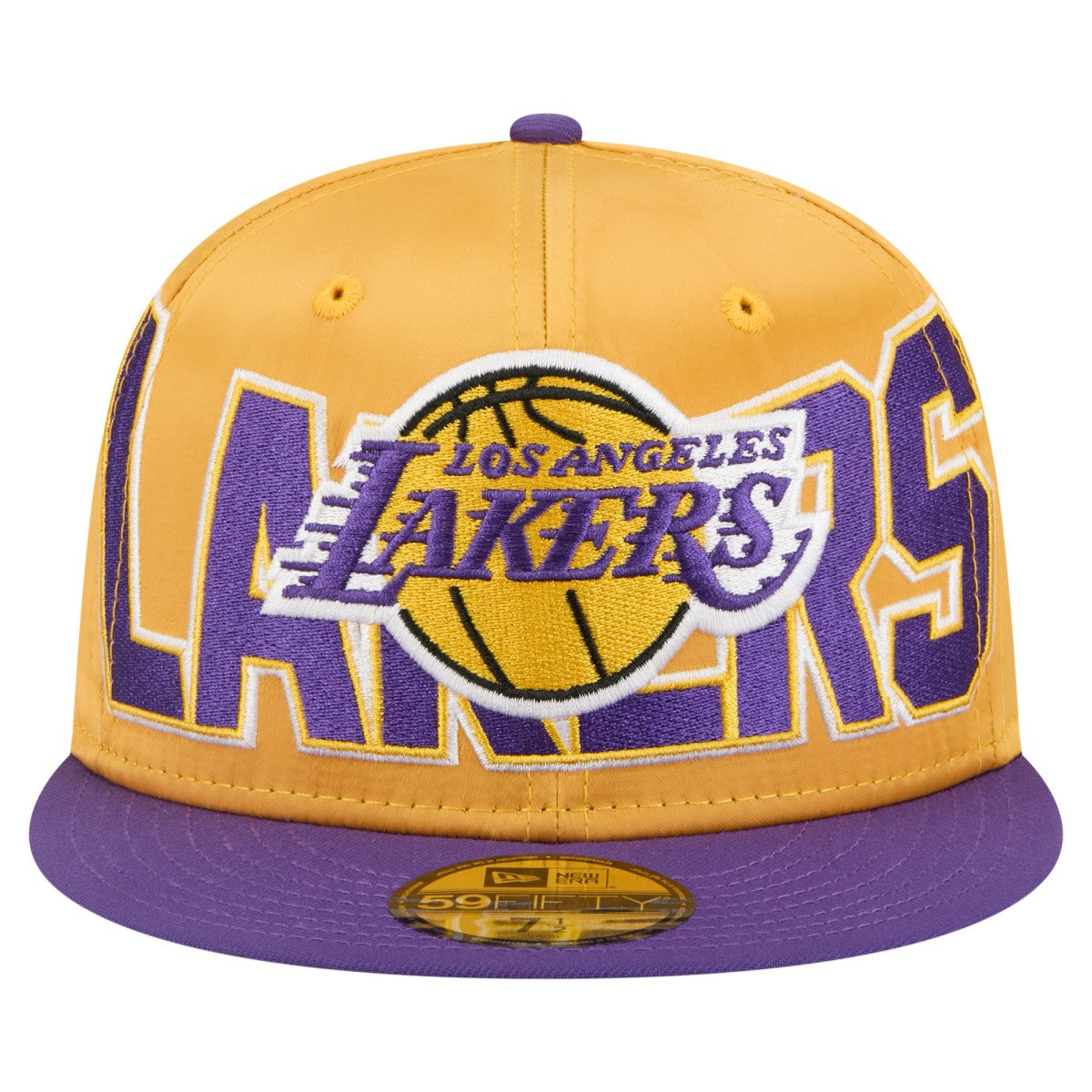 Los Angeles Lakers Satin Two-Tone 59FIFTY Fitted Hat Gold/Purple - NBA