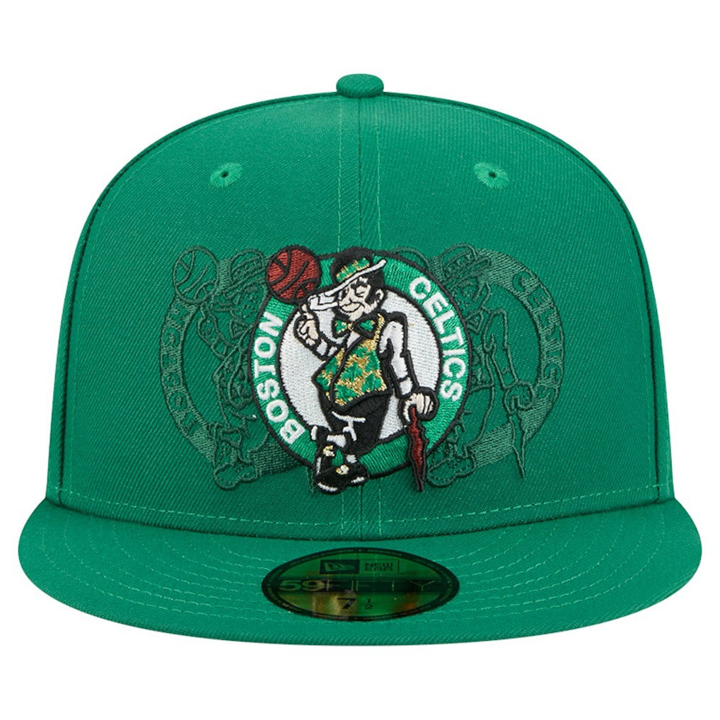 Boston Celtics Tri-Hit 59Fifty Fitted Hat Kelly Green - NBA