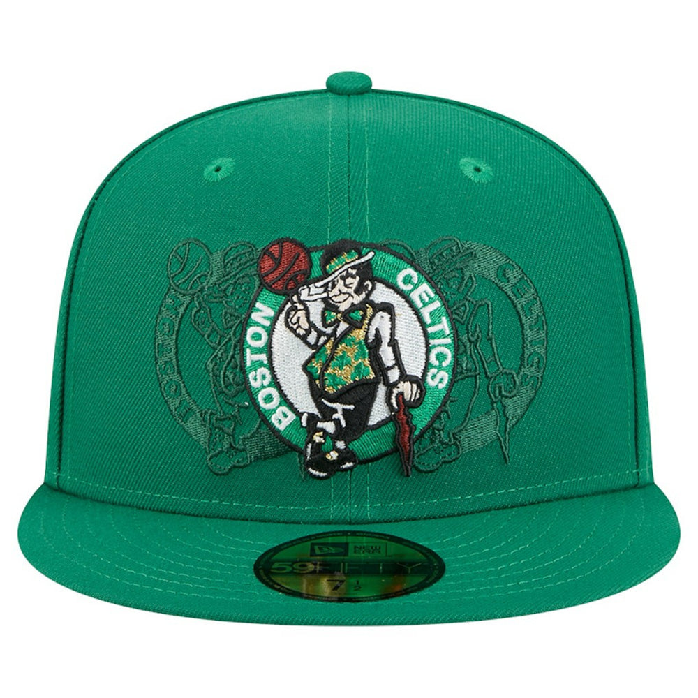 Boston Celtics Tri-Hit 59Fifty Fitted Hat Kelly Green - NBA