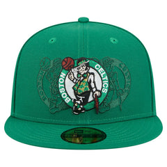 Boston Celtics Tri-Hit 59Fifty Fitted Hat Kelly Green - NBA