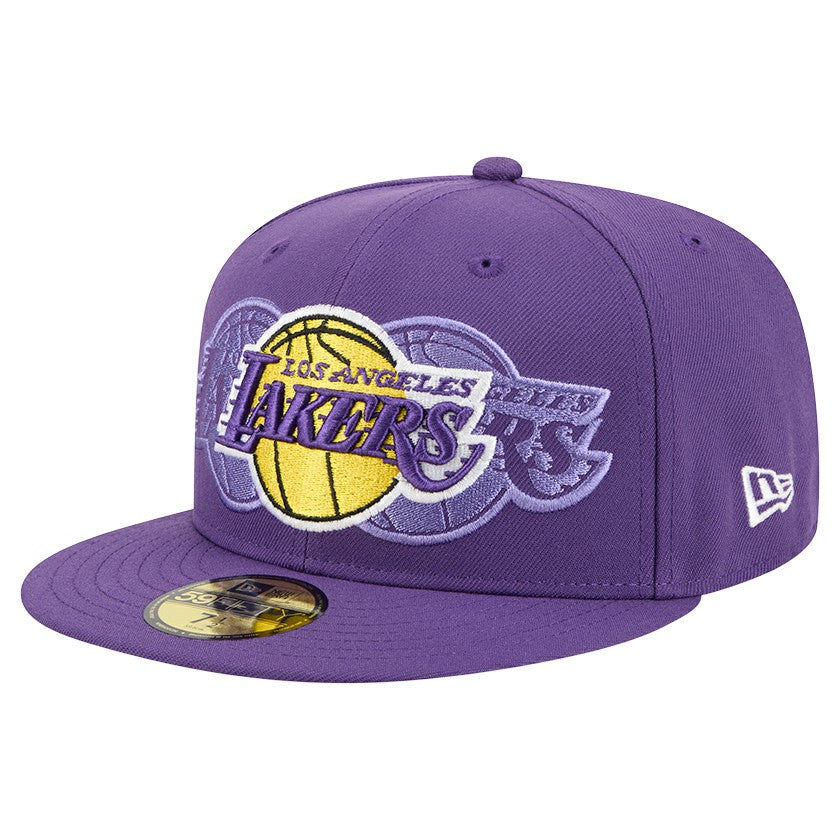 Los Angeles Lakers Tri-Hit 59Fifty Fitted Hat Purple - NBA