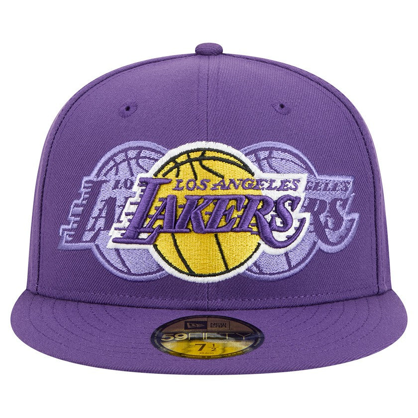 Los Angeles Lakers Tri-Hit 59Fifty Fitted Hat Purple - NBA