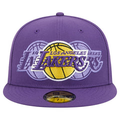 Los Angeles Lakers Tri-Hit 59Fifty Fitted Hat Purple - NBA
