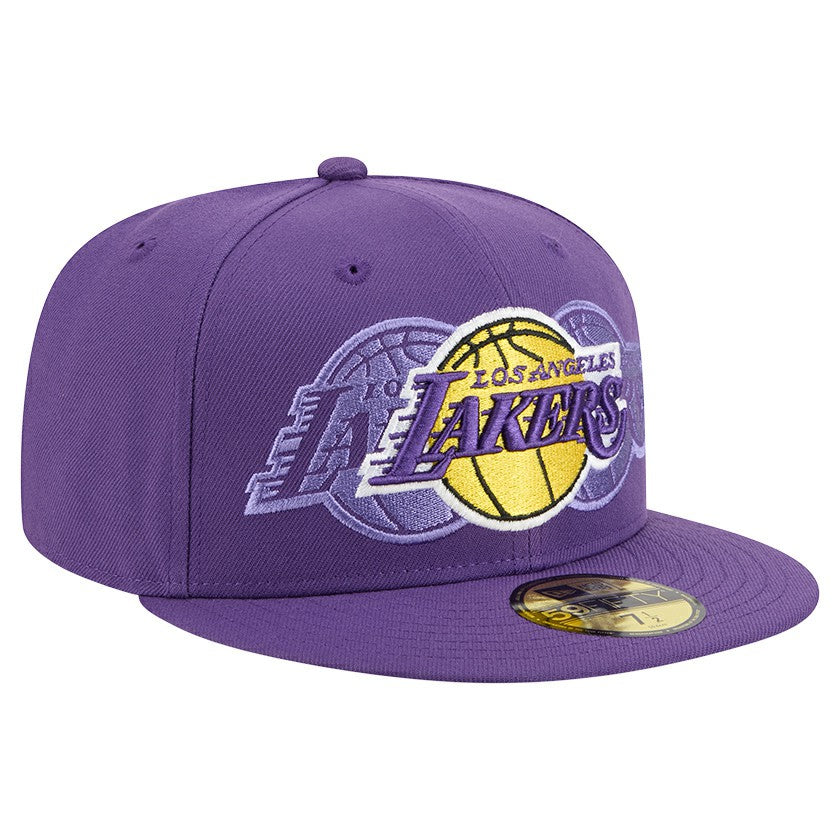 Los Angeles Lakers Tri-Hit 59Fifty Fitted Hat Purple - NBA