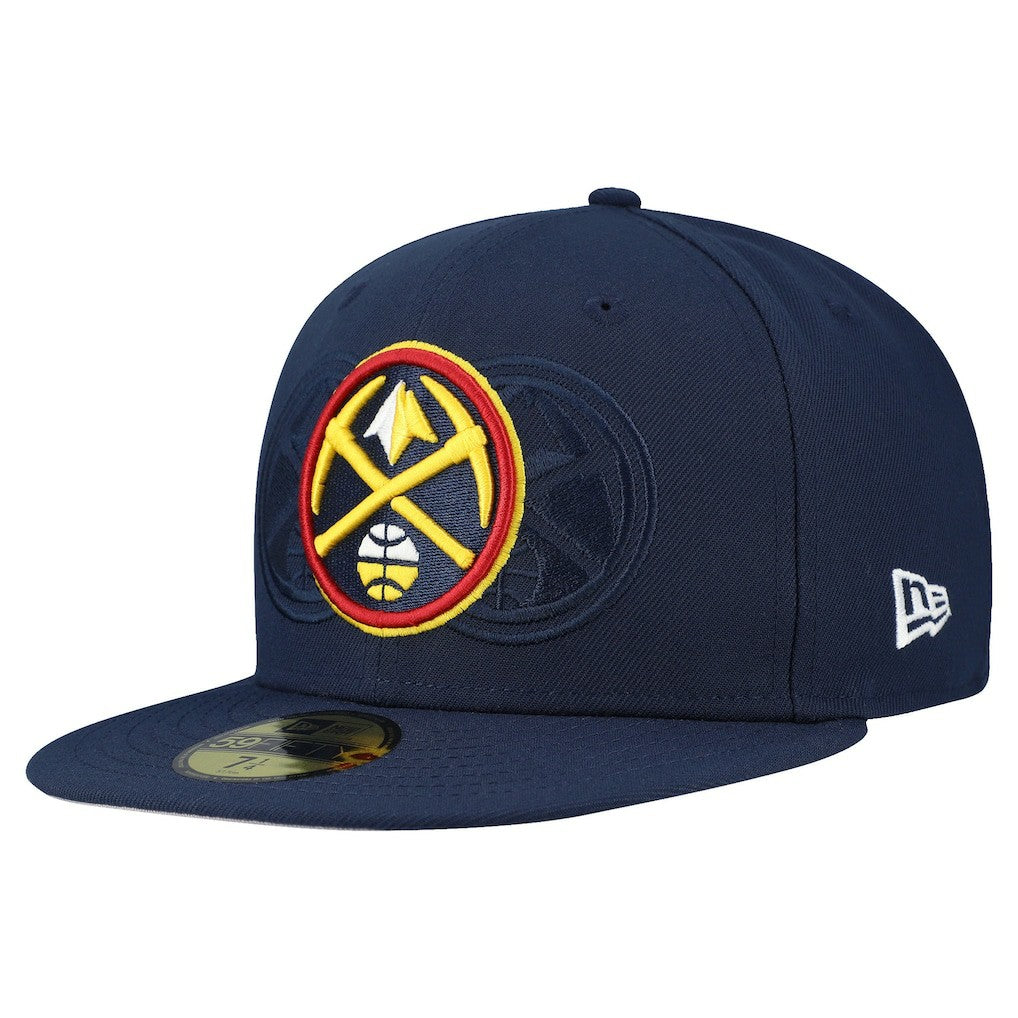 Denver Nuggets Tri-Hit 59Fifty Fitted Hat Navy - NBA