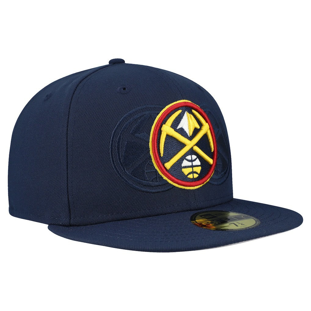 Denver Nuggets Tri-Hit 59Fifty Fitted Hat Navy - NBA