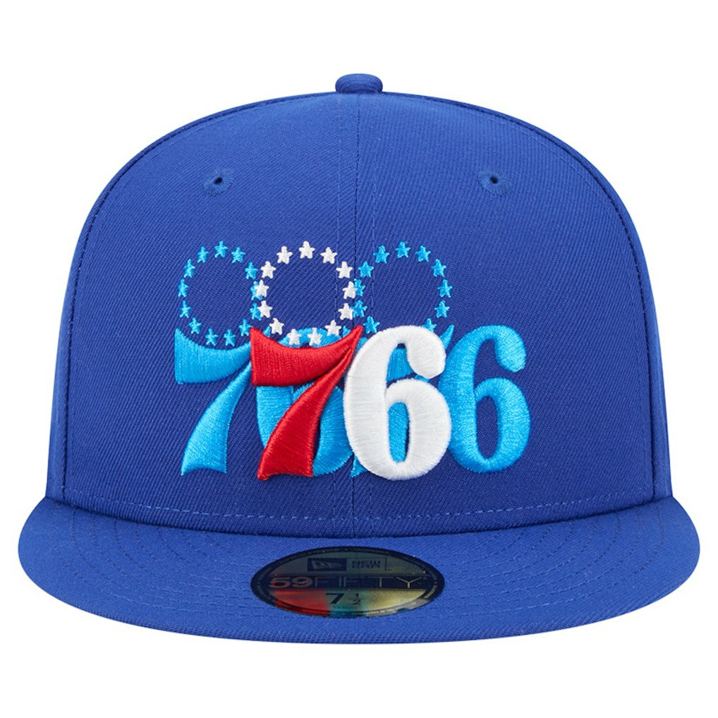 Philadelphia 76ers Tri-Hit 59Fifty Fitted Hat Royal - NBA