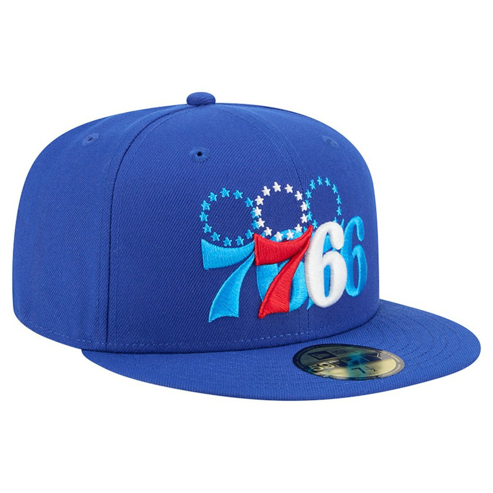 Philadelphia 76ers Tri-Hit 59Fifty Fitted Hat Royal - NBA
