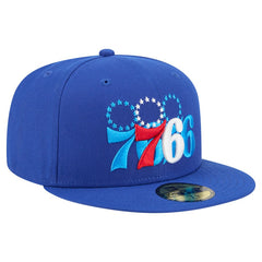 Philadelphia 76ers Tri-Hit 59Fifty Fitted Hat Royal - NBA