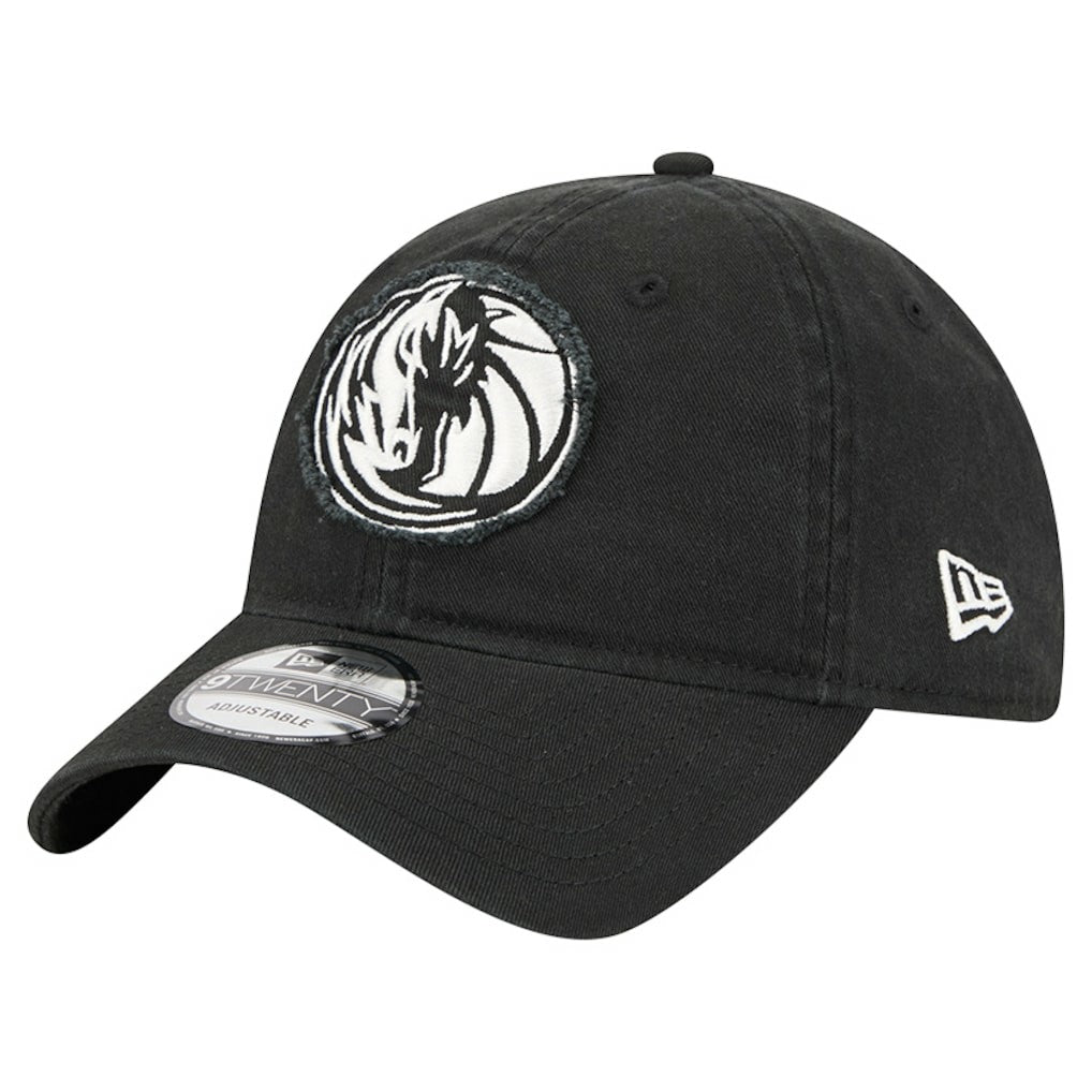 Dallas Mavericks Stamp Fabric Applique 9TWENTY Adjustable Hat Black - NBA
