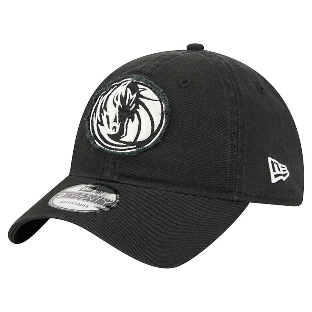 Dallas Mavericks Stamp Fabric Applique 9TWENTY Adjustable Hat Black - NBA