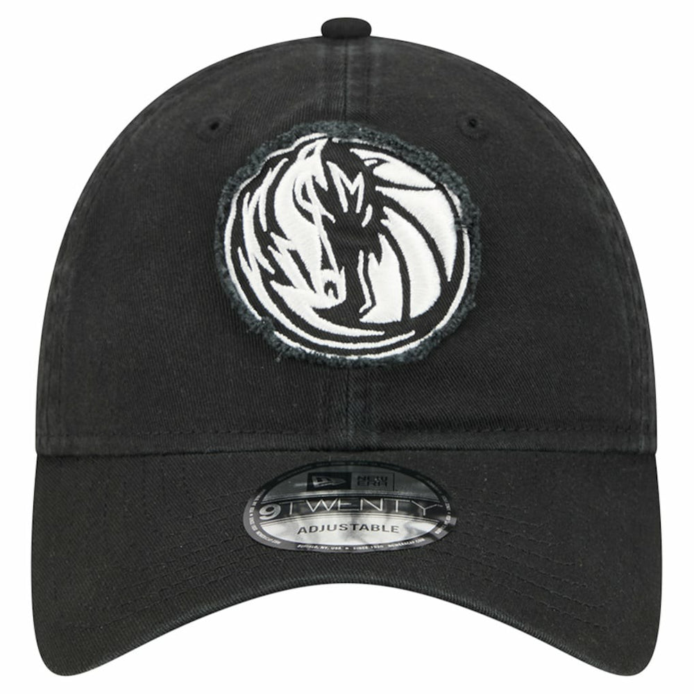 Dallas Mavericks Stamp Fabric Applique 9TWENTY Adjustable Hat Black - NBA