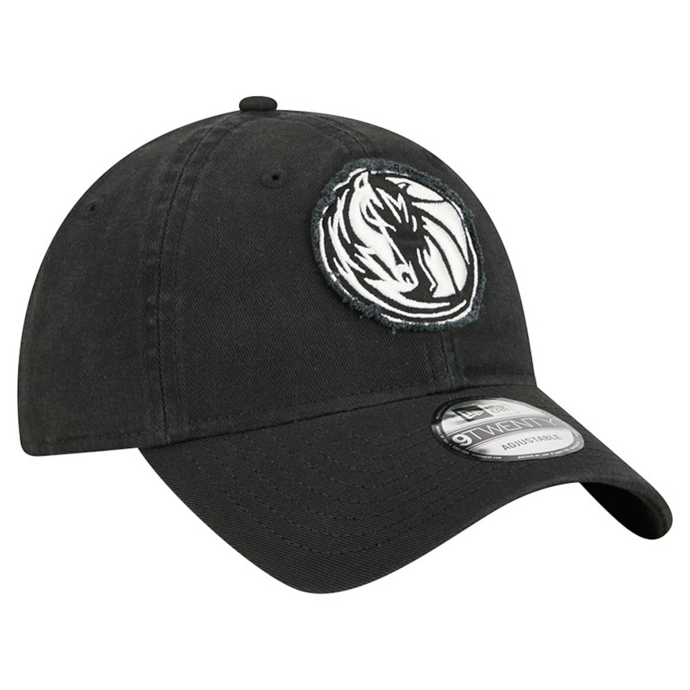 Dallas Mavericks Stamp Fabric Applique 9TWENTY Adjustable Hat Black - NBA