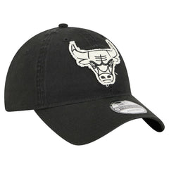 Chicago Bulls Stamp Fabric Applique 9TWENTY Adjustable Hat Black - NBA