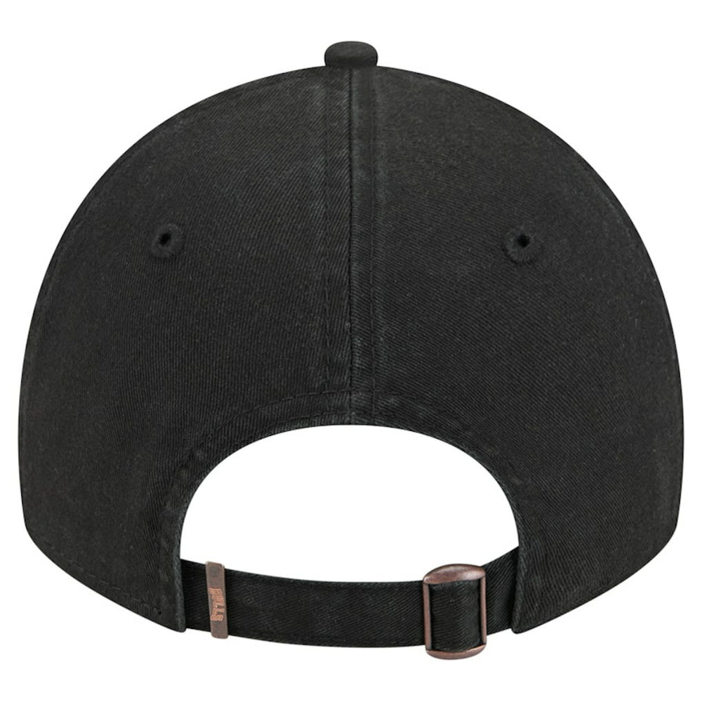 Chicago Bulls Stamp Fabric Applique 9TWENTY Adjustable Hat Black - NBA