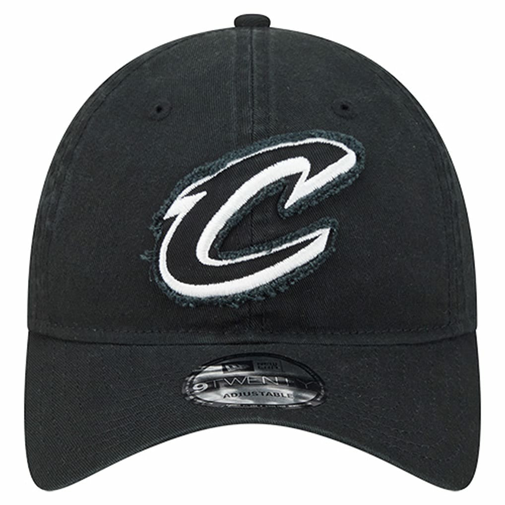 Cleveland Cavaliers Stamp Fabric Applique 9TWENTY Adjustable Hat Black - NBA