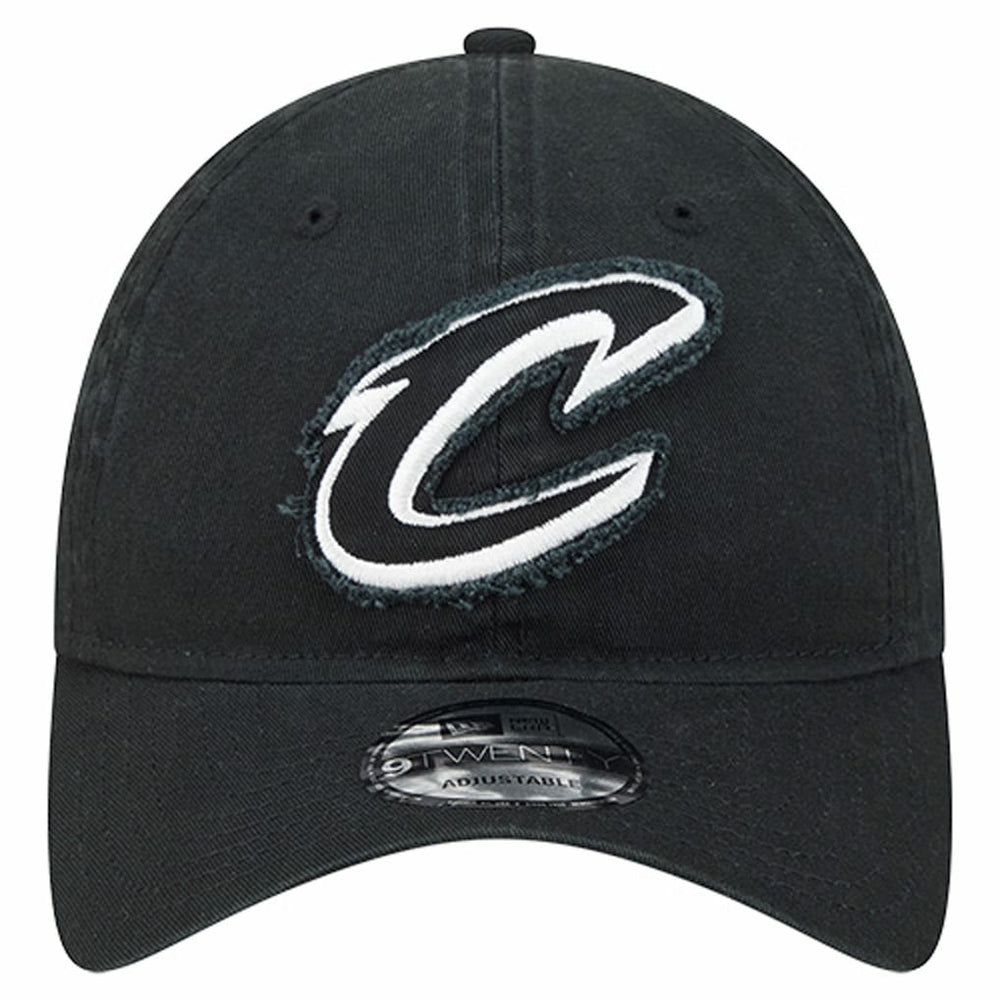 Cleveland Cavaliers Stamp Fabric Applique 9TWENTY Adjustable Hat Black - NBA