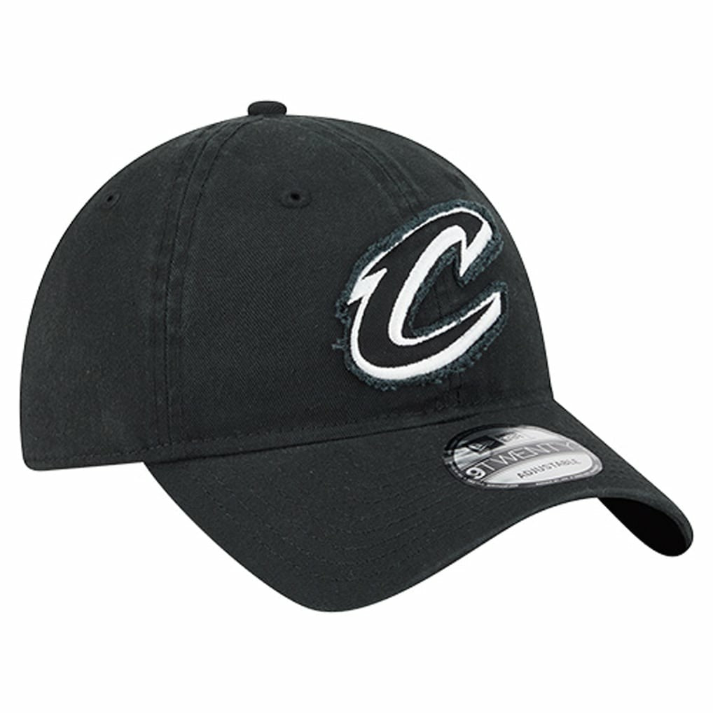 Cleveland Cavaliers Stamp Fabric Applique 9TWENTY Adjustable Hat Black - NBA