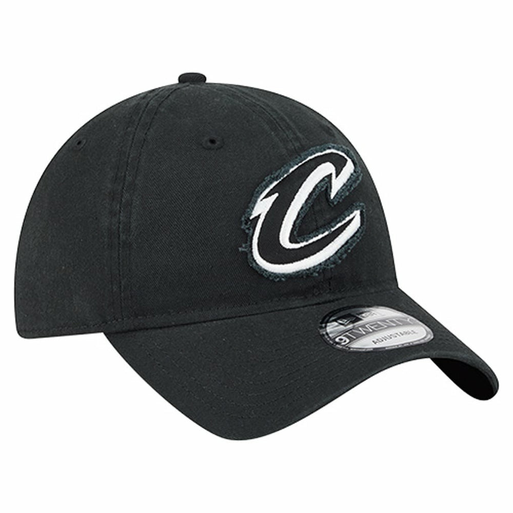 Cleveland Cavaliers Stamp Fabric Applique 9TWENTY Adjustable Hat Black - NBA