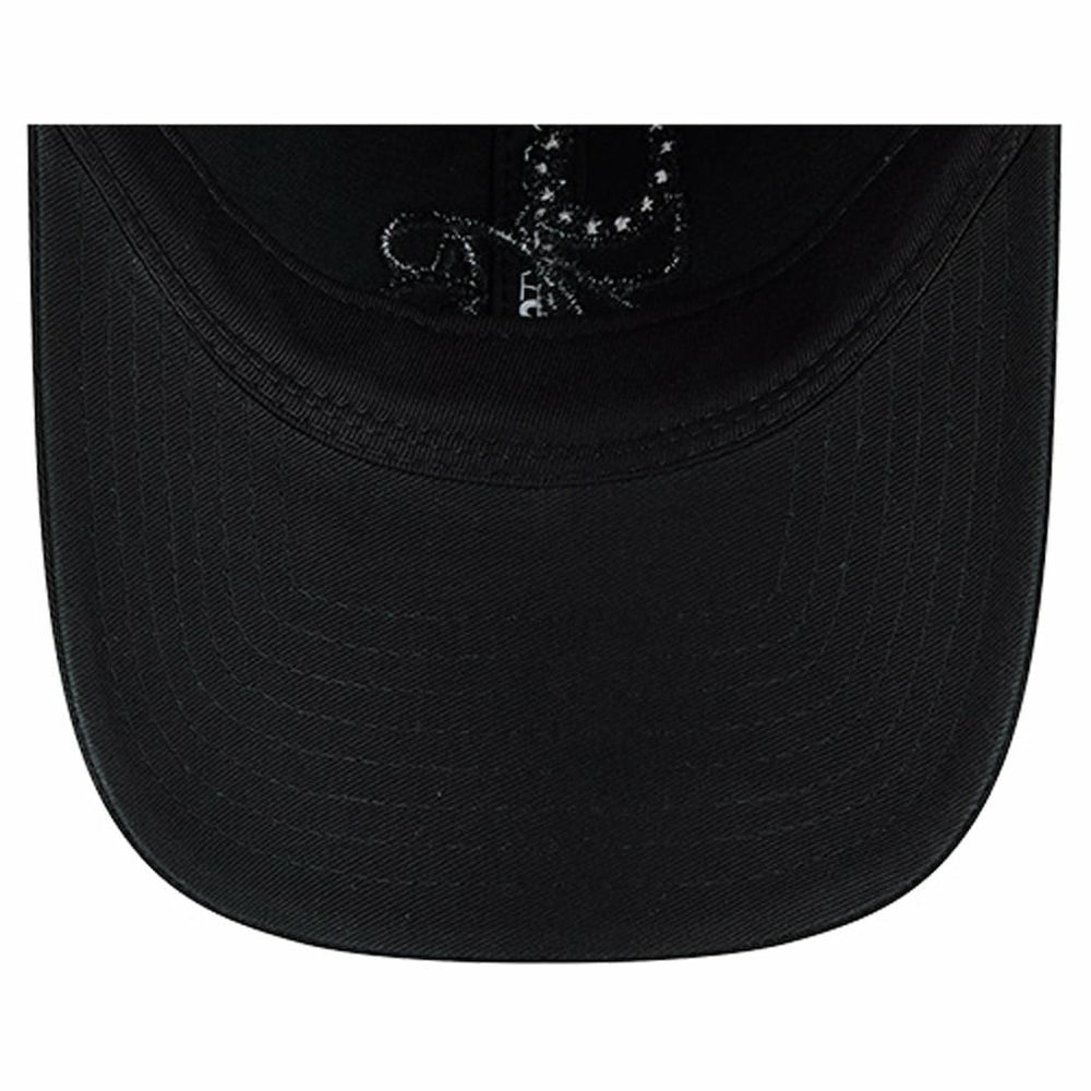 Philadelphia 76ers Stamp Fabric Applique 9TWENTY Adjustable Hat Black - NBA
