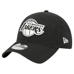 Los Angeles Lakers Stamp Fabric Applique 9TWENTY Adjustable Hat Black - NBA