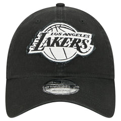 Los Angeles Lakers Stamp Fabric Applique 9TWENTY Adjustable Hat Black - NBA
