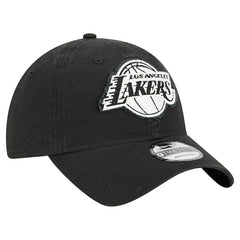 Los Angeles Lakers Stamp Fabric Applique 9TWENTY Adjustable Hat Black - NBA