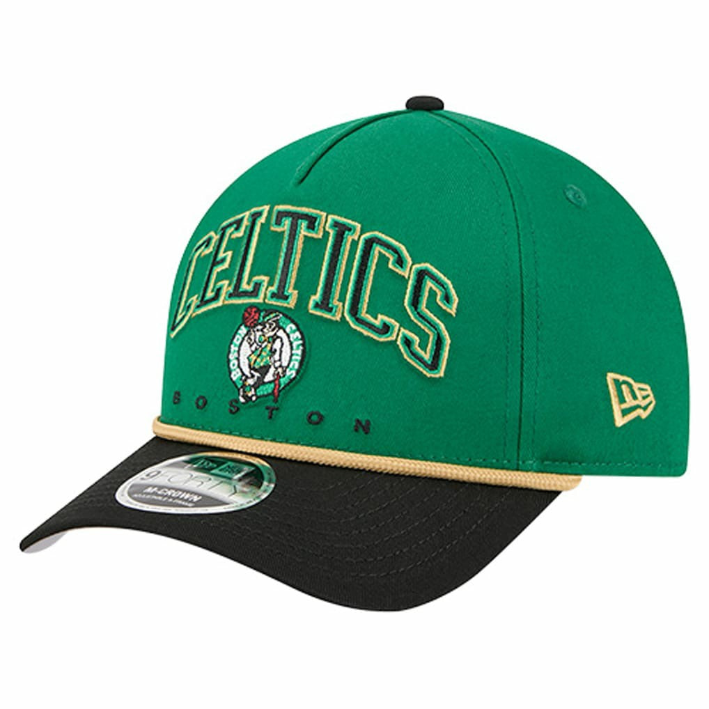 Boston Celtics Bold Arch COOLERA 9FORTY A-Frame M-Crown Adjustable Hat Kelly Green - NBA