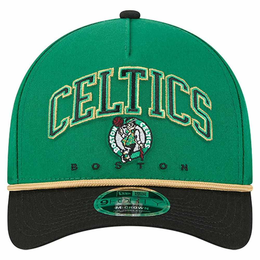 Boston Celtics Bold Arch COOLERA 9FORTY A-Frame M-Crown Adjustable Hat Kelly Green - NBA