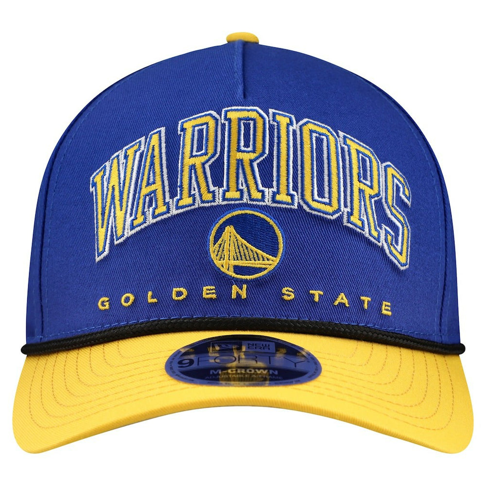 Golden State Warriors Bold Arch COOLERA 9FORTY A-Frame M-Crown Adjustable Hat Royal - NBA