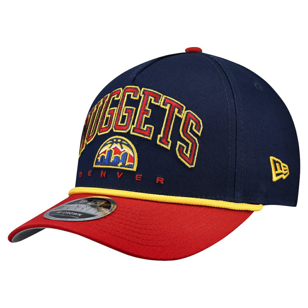 Denver Nuggets Bold Arch COOLERA 9FORTY A-Frame M-Crown Adjustable Hat Navy - NBA