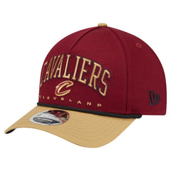 Cleveland Cavaliers Bold Arch COOLERA 9FORTY A-Frame M-Crown Adjustable Hat Wine - NBA