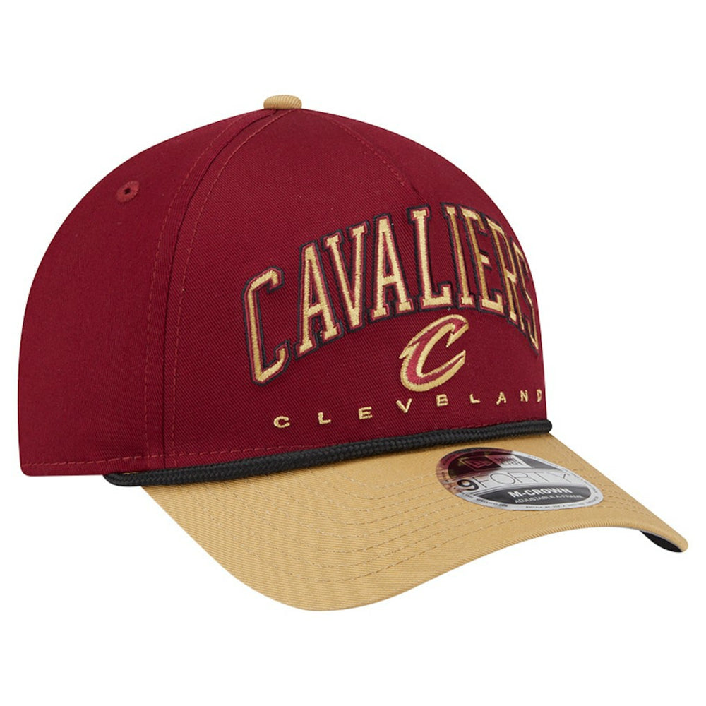 Cleveland Cavaliers Bold Arch COOLERA 9FORTY A-Frame M-Crown Adjustable Hat Wine - NBA