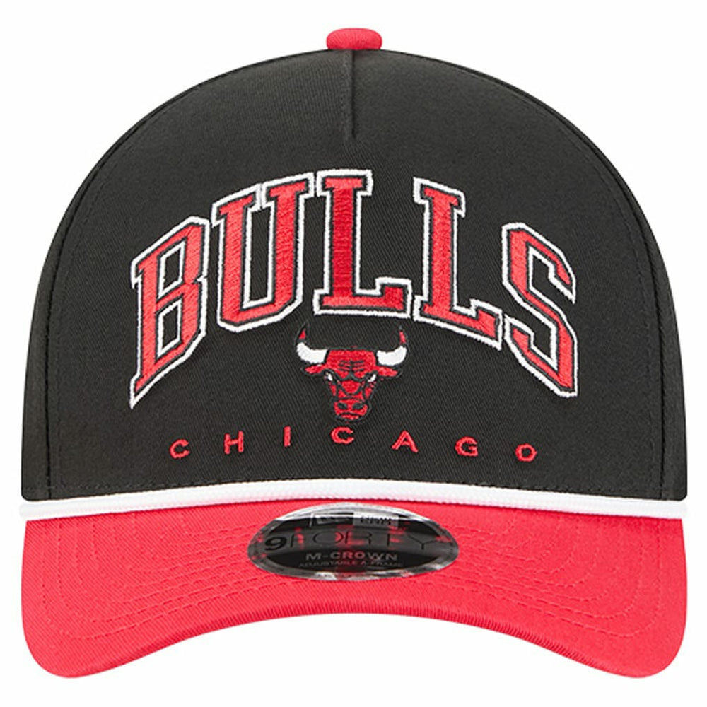 Chicago Bulls Bold Arch COOLERA 9FORTY A-Frame M-Crown Adjustable Hat Black - NBA