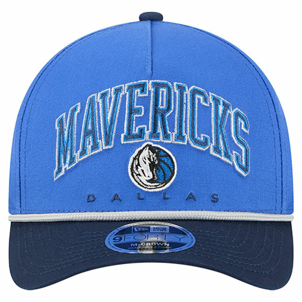 Dallas Mavericks Bold Arch COOLERA 9FORTY A-Frame M-Crown Adjustable Hat Blue - NBA