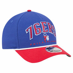 Philadelphia 76ers Bold Arch COOLERA 9FORTY A-Frame M-Crown Adjustable Hat Royal - NBA