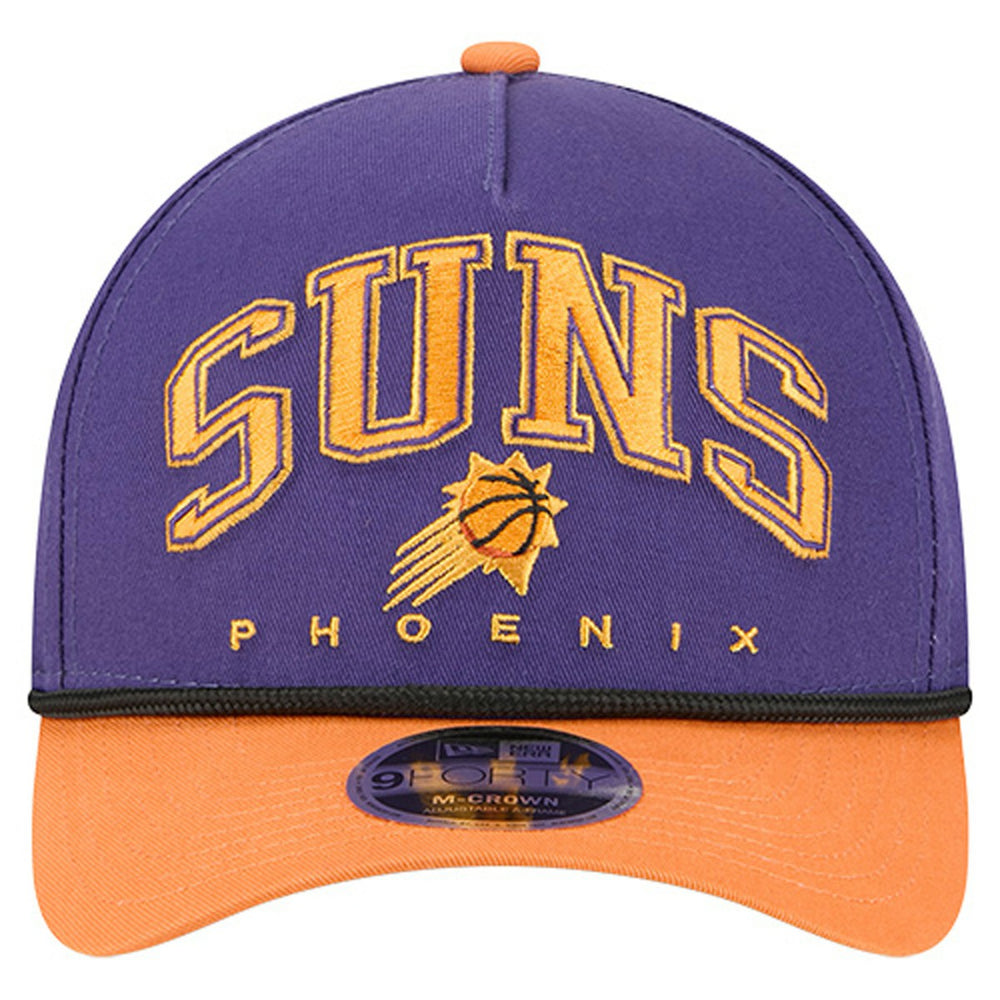 Phoenix Suns Bold Arch COOLERA 9FORTY A-Frame M-Crown Adjustable Hat Purple - NBA