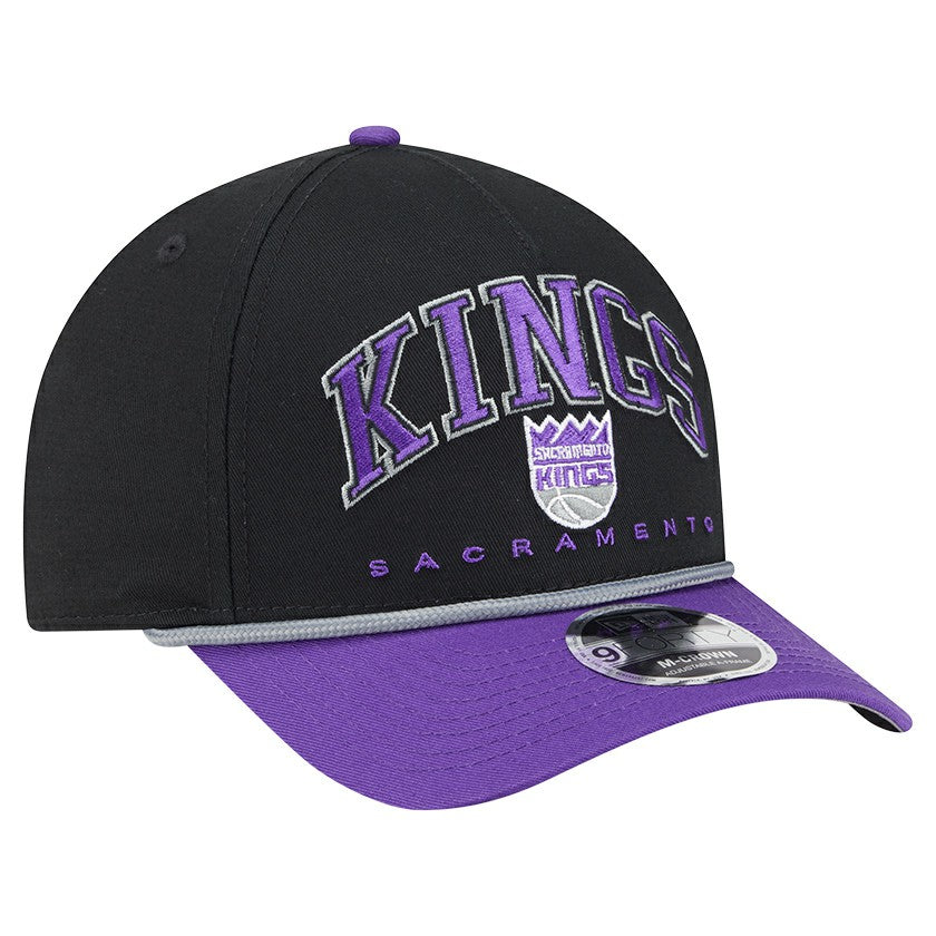 Sacramento Kings Bold Arch COOLERA 9FORTY A-Frame M-Crown Adjustable Hat Black - NBA