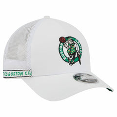 Boston Celtics Featherweight Team Tape 9FORTY M-Crown A-Frame Adjustable Hat White - NBA