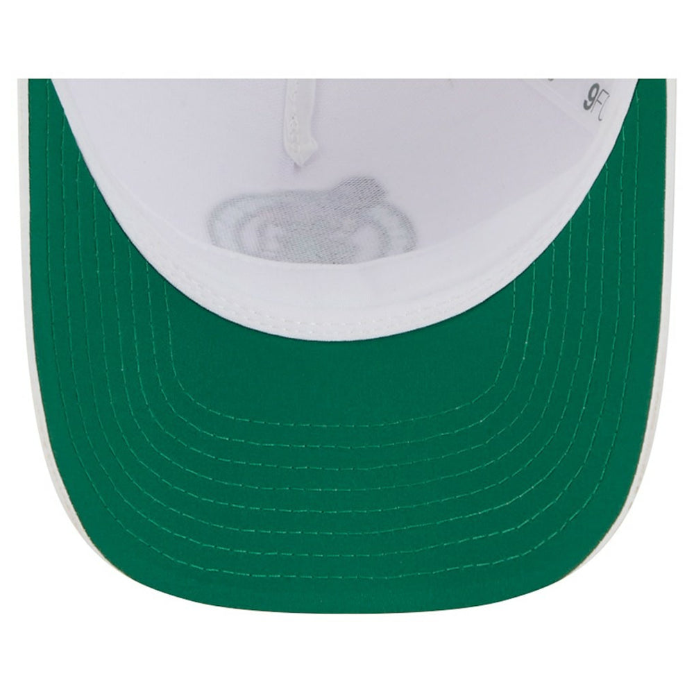 Boston Celtics Featherweight Team Tape 9FORTY M-Crown A-Frame Adjustable Hat White - NBA